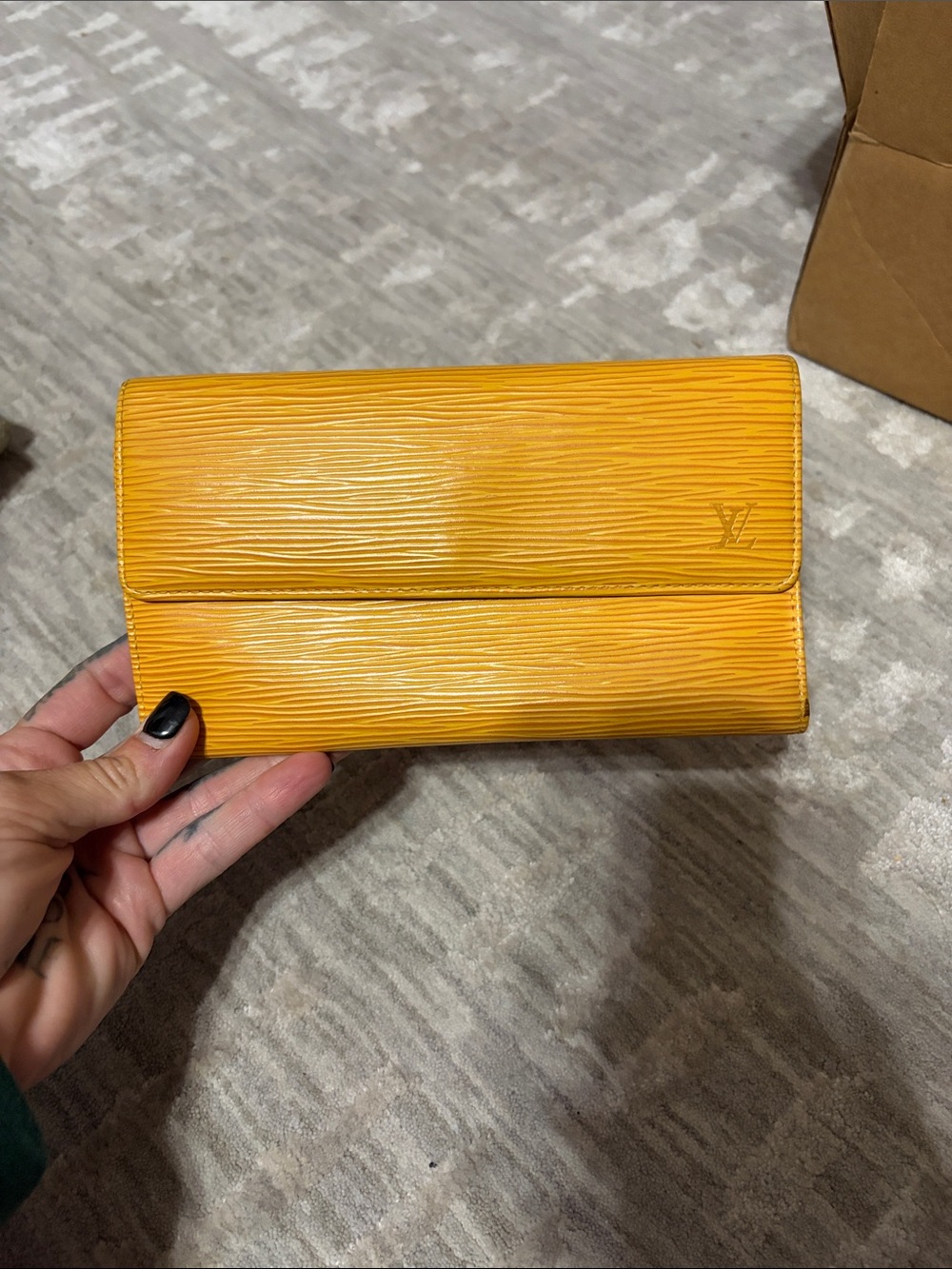 Louis Vuitton Yellow Epi Leather Folded Wallet